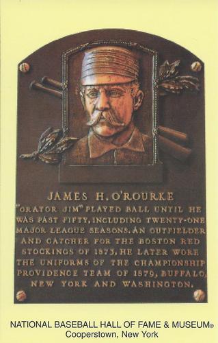 1965-22 Cooperstown Plaque Postcards #NNO Jim O'Rourke Front