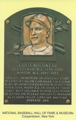 1965-22 Cooperstown Plaque Postcards #NNO Lou Boudreau Front