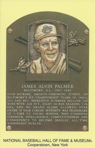 1965-22 Cooperstown Plaque Postcards #NNO Jim Palmer Front
