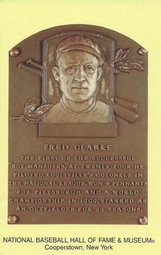 1965-22 Cooperstown Plaque Postcards #NNO Fred Clarke Front