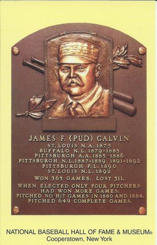 1965-22 Cooperstown Plaque Postcards #NNO Pud Galvin Front