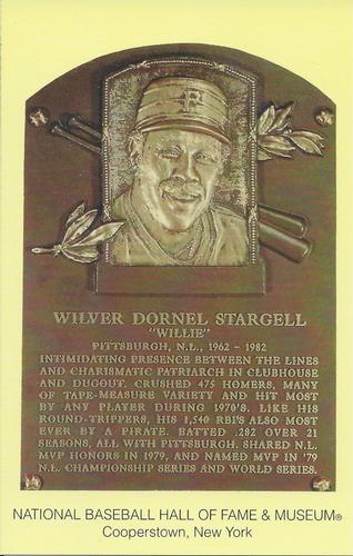 1965-22 Cooperstown Plaque Postcards #NNO Willie Stargell Front