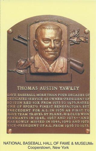 1965-22 Cooperstown Plaque Postcards #NNO  Tom Yawkey   Front