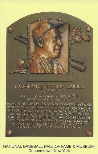 1965-22 Cooperstown Plaque Postcards #NNO Yogi Berra Front