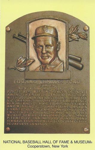 1965-22 Cooperstown Plaque Postcards #NNO Whitey Ford Front