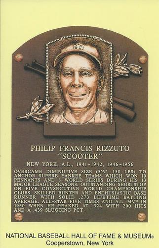 1965-22 Cooperstown Plaque Postcards #NNO Phil Rizzuto Front