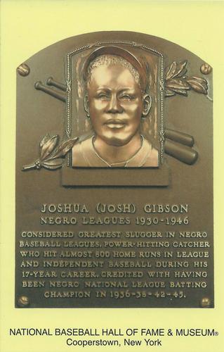 1965-22 Cooperstown Plaque Postcards #NNO Josh Gibson Front