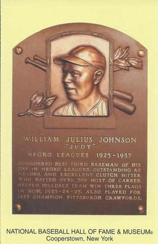 1965-22 Cooperstown Plaque Postcards #NNO Judy Johnson Front