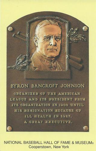 1965-22 Cooperstown Plaque Postcards #NNO Ban Johnson Front