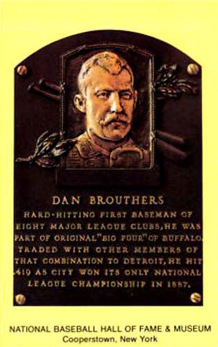 1965-22 Cooperstown Plaque Postcards #NNO Dan Brouthers Front