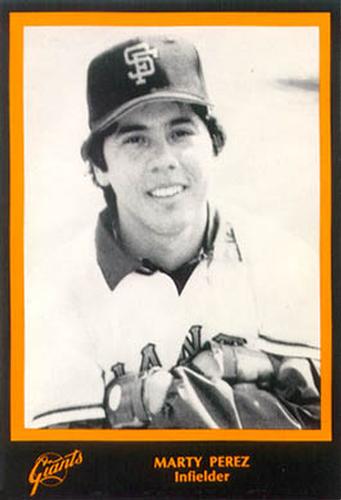 1977 San Francisco Giants Photocards #NNO Marty Perez Front