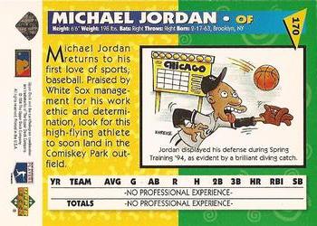 1994 Upper Deck Fun Pack #170 Michael Jordan Back