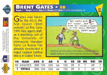 1994 Upper Deck Fun Pack #13 Brent Gates Back