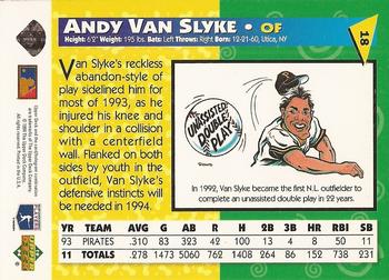 1994 Upper Deck Fun Pack #18 Andy Van Slyke Back