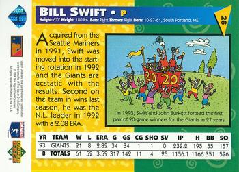 1994 Upper Deck Fun Pack #26 Bill Swift Back