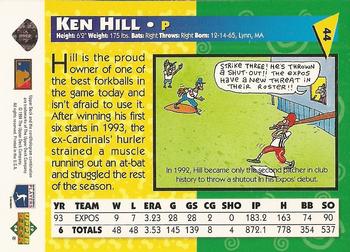 1994 Upper Deck Fun Pack #44 Ken Hill Back