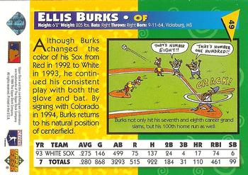 1994 Upper Deck Fun Pack #49 Ellis Burks Back