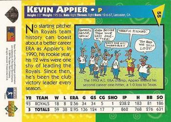 1994 Upper Deck Fun Pack #55 Kevin Appier Back