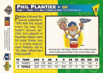 1994 Upper Deck Fun Pack #62 Phil Plantier Back