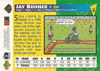 1994 Upper Deck Fun Pack #78 Jay Buhner Back