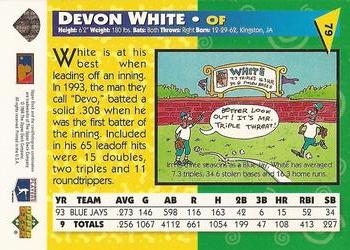 1994 Upper Deck Fun Pack #79 Devon White Back