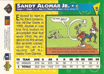 1994 Upper Deck Fun Pack #93 Sandy Alomar Jr. Back