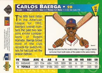 1994 Upper Deck Fun Pack #109 Carlos Baerga Back
