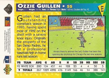 1994 Upper Deck Fun Pack #113 Ozzie Guillen Back