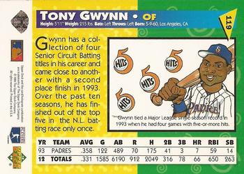 1994 Upper Deck Fun Pack #119 Tony Gwynn Back