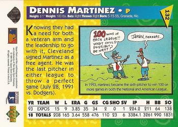 1994 Upper Deck Fun Pack #132 Dennis Martinez Back