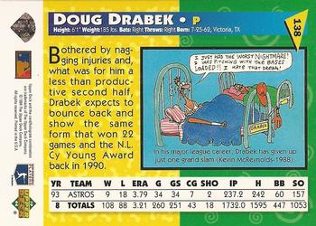 1994 Upper Deck Fun Pack #138 Doug Drabek Back
