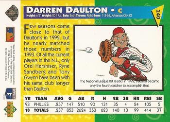 1994 Upper Deck Fun Pack #140 Darren Daulton Back