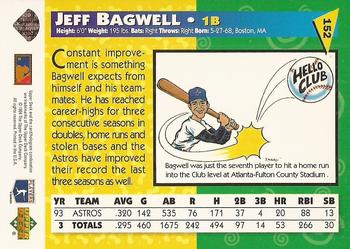 1994 Upper Deck Fun Pack #152 Jeff Bagwell Back