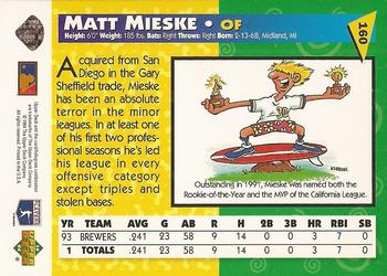 1994 Upper Deck Fun Pack #160 Matt Mieske Back