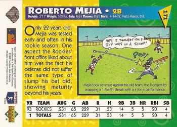 1994 Upper Deck Fun Pack #171 Roberto Mejia Back