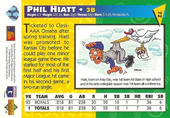 1994 Upper Deck Fun Pack #72 Phil Hiatt Back