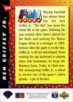 1994 Upper Deck Fun Pack #229 Ken Griffey Jr. Back