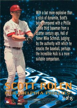 1997 SkyBox E-X2000 - Star Date 2000 #11 Scott Rolen Back