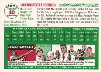 1994 Topps Archives 1954 #10 Jackie Robinson Back