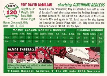 1994 Topps Archives 1954 #120 Roy McMillan Back