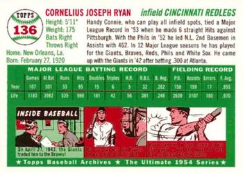 1994 Topps Archives 1954 #136 Connie Ryan Back