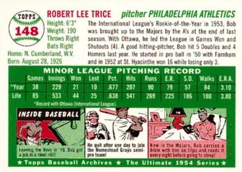 1994 Topps Archives 1954 #148 Bob Trice Back