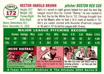 1994 Topps Archives 1954 #172 Hal Brown Back