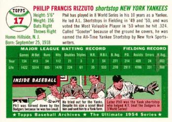 1994 Topps Archives 1954 #17 Phil Rizzuto Back