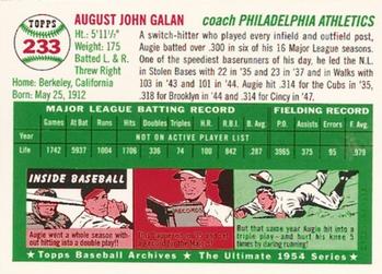 1994 Topps Archives 1954 #233 Augie Galan Back