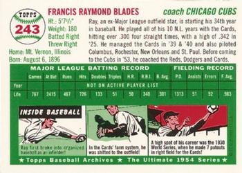 1994 Topps Archives 1954 #243 Ray Blades Back