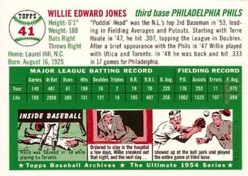 1994 Topps Archives 1954 #41 Willie Jones Back