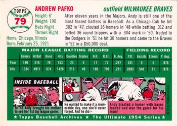 1994 Topps Archives 1954 #79 Andy Pafko Back