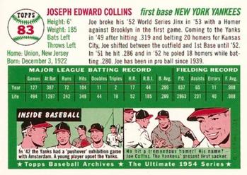 1994 Topps Archives 1954 #83 Joe Collins Back