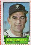1969 Topps Stamps #NNO Dick McAuliffe Front